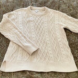J.Crew cable knit crew sweater women’s size Small